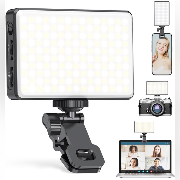 120 LED Phone Light, Selfie Light, 5000Mah Rechargeable Clip, NIB - Picture 1 of 6